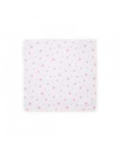 Lorelli Памучна пелена 80/80 см Розови звезди