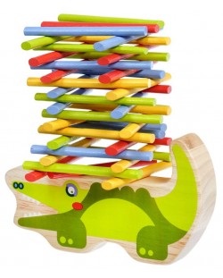 Дървена играчка за баланс Lucy&Leo - Крокодил