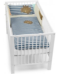 Луксозен спален комплект за детско креватче Sterntaler - Лео, 3 части