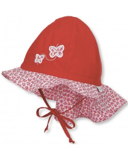 Лятна детска шапка с UV 30+ защита Sterntaler - 53 cm, 2-4 години, червена 