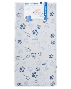 Матрак Kikka Boo - Memory Comfort, Cool gel, 60 х 120 х 12 cm, Horses Blue
