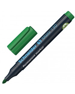 Перманент маркер с объл връх Schneider Maxx 130 - Зелен, 3 mm