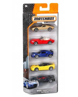 Детска играчка Mattel Matchbox - Комплект 5 бр колички, асортимент