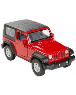 Метална количка Toi Toys Welly - Jeep Wrangler, червена