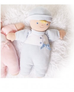 Мека кукла Andreu toys - Бебе Они, синьо, 24 cm