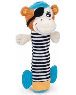 Мека играчка със свирка Canpol - Маймунка пират