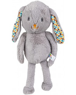 Мека играчка за гушкане Bali Bazoo - Bunny, сива