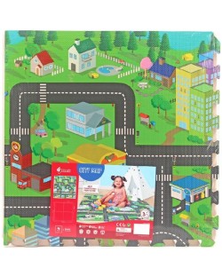 Мек пъзел Sun Ta Toys - Градска карта, 4+8 части