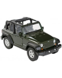 Метална количка Toi Toys Welly - Jeep Wrangler Кабрио, черен