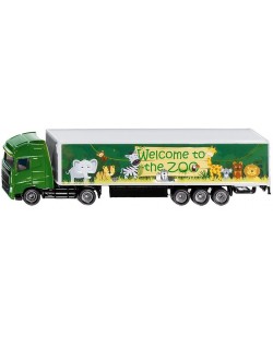 Метеална играчка Siku - Камион с ремарке, Welcome to the Zoo