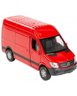 Метална играчка Toi Toys Welly - Ван Mercedes Sprinter, червен