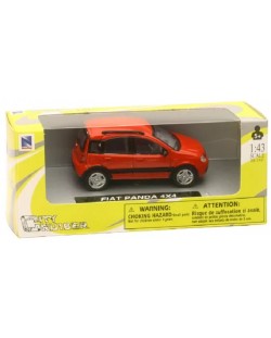 Метална количка Newray - Fiat Panda 4х4, червена, 1:43