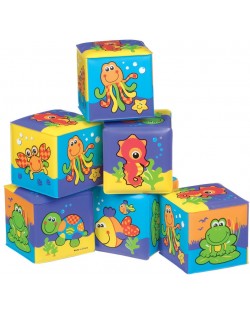 Меки кубчета за баня Playgro, 6 броя