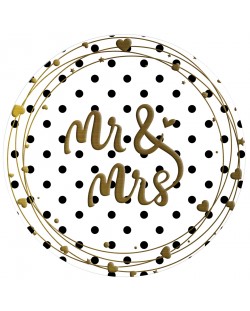Табелка-картичка - Mr & Mrs