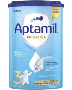 Мляко за малки деца Aptamil - Pronutra 3, 800 g