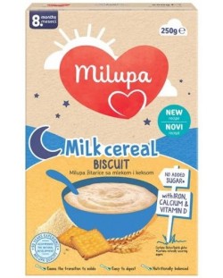 Млечна каша Milupa - Бисквити, 250 g 
