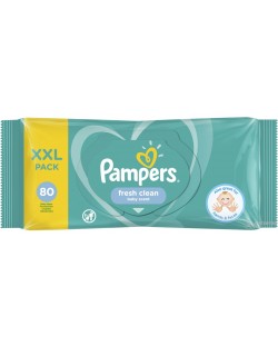 Мокри кърпички Pampers - Fresh Clean, 80 броя