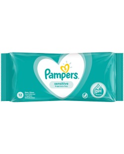 Мокри кърпички Pampers - Sensitive, 12 броя 