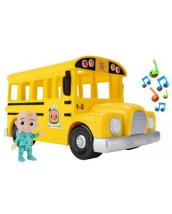 Музикална играчка Cocomelon - Училищен автобус, с фигура JJ