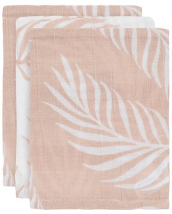 Муселинови кърпи-спарчета Jollein - Nature Pale Pink, 15 х 20 cm, 3 броя