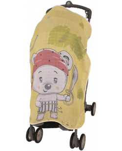 Муселиново покривало за детска количка с 3D принт Sevi Baby - Пират