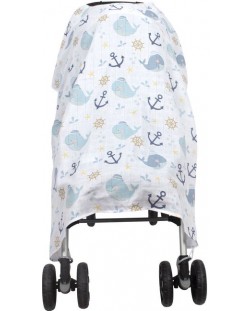 Муселиново покритие за детска количка Sevi Baby - Риби