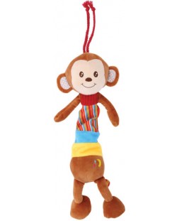 Музикална плюшена играчка Lorelli - Маймунка, 36 cm