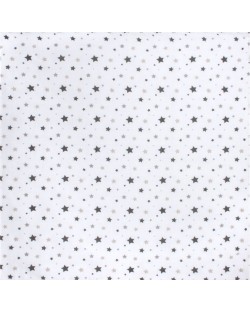 Муселинова пелена Sevi Baby - 100 x 100 cm, сиви звезди