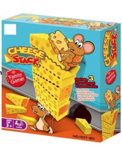 Настолна игра за баланс с мишки Kingso - Кула от сирене