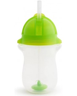Munchkin Чаша със сламка Weighted Flexi-Straw Cup 284ml зелен