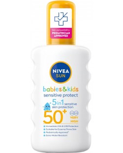 Nivea Sun Детски спрей Sensitive, SPF 50, 200 ml