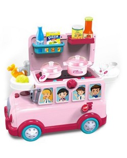 NTOYS Funny Bus Кухня 3 в 1 Количка, куфар и Ride On 31ч. 6836745 x6