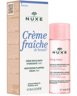 Nuxe Crème Fraiche & Very Rose Комплект - Крем и Мицеларна вода, 30 + 50 ml