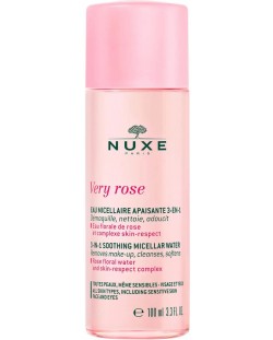 Nuxe Very Rose Успокояваща мицеларна вода 3 в 1, 100 ml