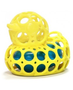 Бебешка играчка за баня Oball - Гумено пате, жълто
