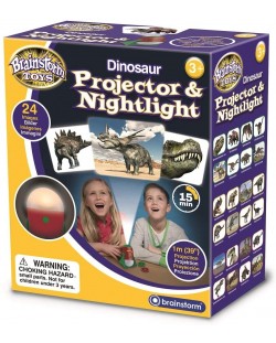 Образователна играчка Brainstorm - Проектор и нощна лампа, динозавър