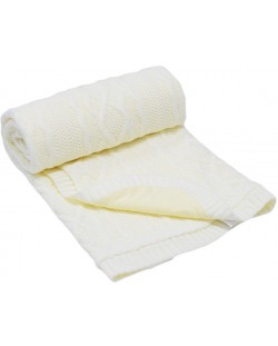 Бебешко плетено одеяло EKO - Екрю, 85 х 75 cm