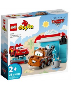онструктор LEGO Duplo - Забавления на автомивката с Маккуин и Матю (10996)