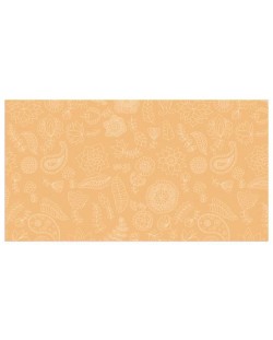 Опаковъчна хартия Apli - Жълта, Цветя, 200 х 70 см, 55 гр