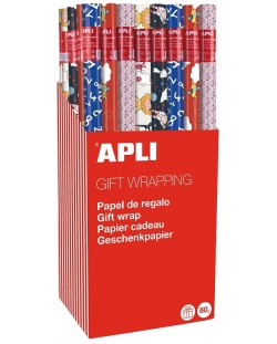 Опаковъчна хартия Apli - 2 х 0.70 m, червена