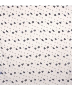Органична муселинова пелена Sevi Baby - 90 x 90 cm, сиви звезди