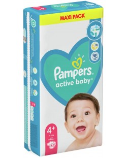 Бебешки пелени Pampers - Макси Плюс, 4+, 54 броя