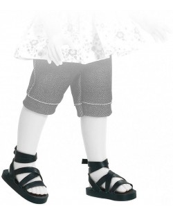Чифт обувки за кукла Paola Reina - Черни сандали с каишки, 32 cm