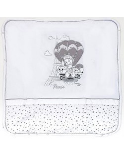 Памучно одеяло с пълнеж Bambino Casa - Paris, Bianco 80 х 85 cm