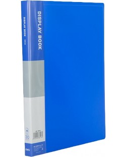 Папка с 30 джоба Deli Classic - E38146, А4, синя
