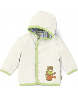  Памучно бебешко палтенце Sterntaler - Мече, 68 cm, екрю