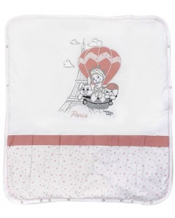 Памучно одеяло с пълнеж Bambino Casa - Paris, Rosa, 80 х 85 cm
