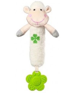 Писукаща играчка с гризалка Babyоno- Овца, бяла