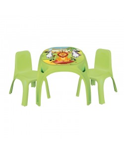 Pilsan Маса с два стола King Зелен
