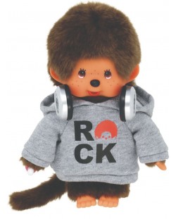 Плюшена играчка Monchhichi - Маймунка, Rock Hoodie, 20 cm
